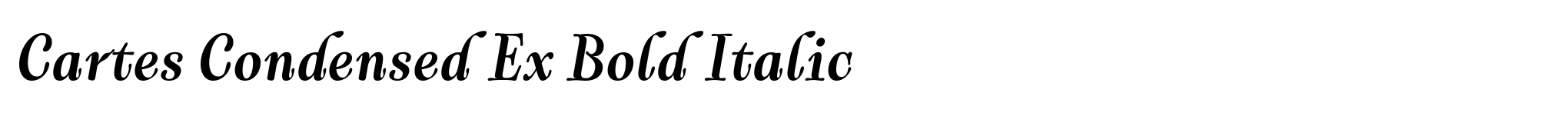 Cartes Condensed Ex Bold Italic image